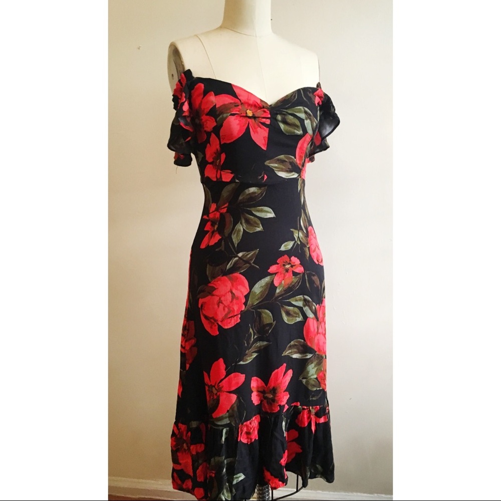 Anemone Floral Midi Dress
